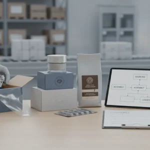 Contract packaging services with assembly, packing, and fulfillment in a warehouse.